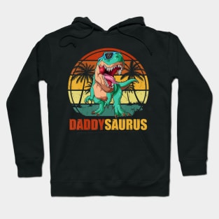 Daddysaurus Rex Dad Matching Dinosaur Birthday Party Hoodie